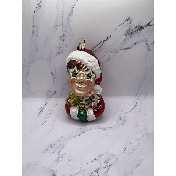 Christopher Radko Hand Blown Glass Christmas Ornament Sir Elton John *read - Picture 1 of 11